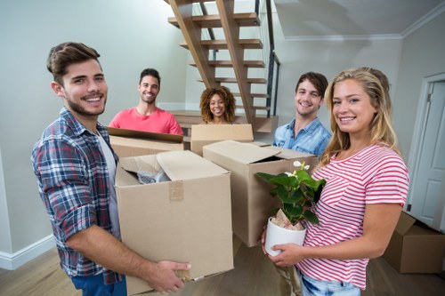 Local removals team planning a move in Hoxton street