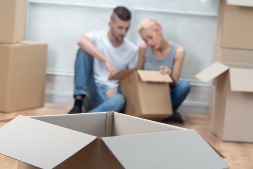 Fragile household items safely wrapped for packing services in Hoxton