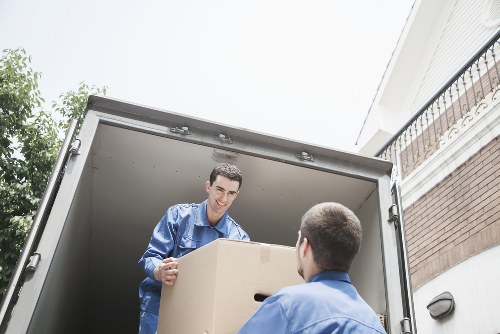 Organised short-term storage space in Hoxton with packed boxes
