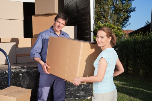 Business stock stored in mobile self storage in Hoxton